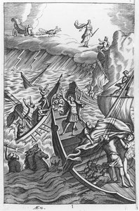 Illusztráció Vergilius (Kr. e. 70-19) „Az Aeneis” című művéből alkotó: English School